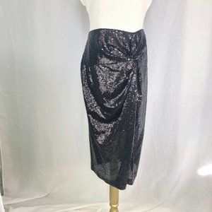 NWT Belle Badgley Mischka Size 12 Large Black Sequin Jai Skirt Cocktail Date Nig